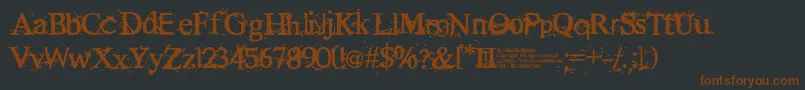 RuggedType Font – Brown Fonts on Black Background