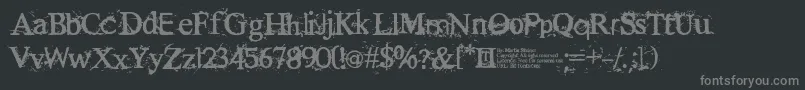 フォントRuggedType – 黒い背景に灰色の文字