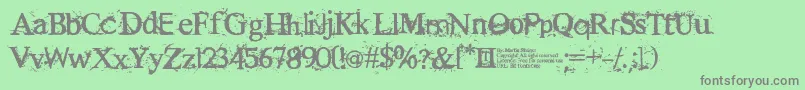 RuggedType Font – Gray Fonts on Green Background