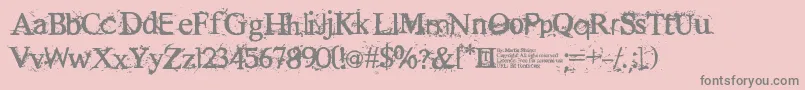 RuggedType Font – Gray Fonts on Pink Background