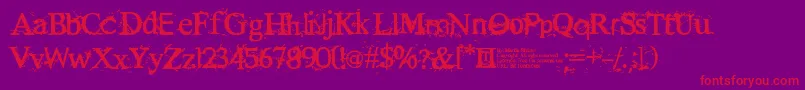 RuggedType Font – Red Fonts on Purple Background