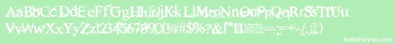 RuggedType Font – White Fonts on Green Background