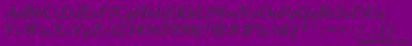 AcademycItalic Font – Black Fonts on Purple Background