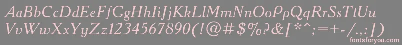 AcademycItalic Font – Pink Fonts on Gray Background