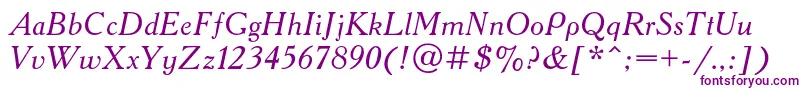 AcademycItalic-Schriftart – Violette Schriften