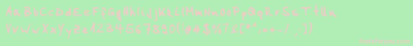 HeinsEd3 Font – Pink Fonts on Green Background