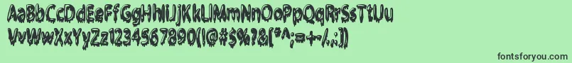 Gloop Font – Black Fonts on Green Background