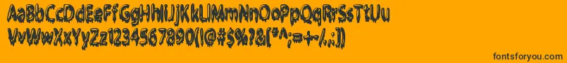 Gloop Font – Black Fonts on Orange Background
