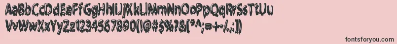 fuente Gloop – Fuentes Negras Sobre Fondo Rosa