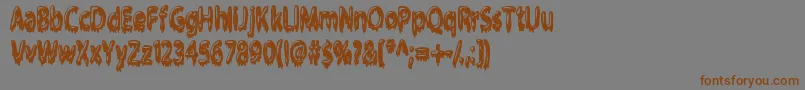 Gloop Font – Brown Fonts on Gray Background