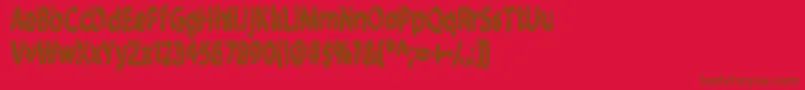 Gloop Font – Brown Fonts on Red Background