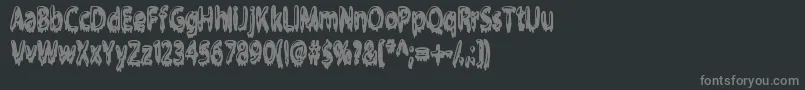 Czcionka Gloop – szare czcionki na czarnym tle