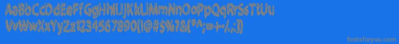 Gloop Font – Gray Fonts on Blue Background