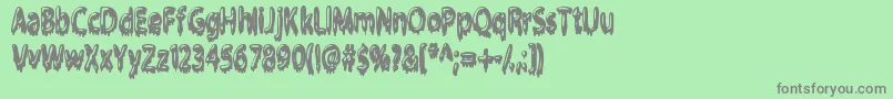 Gloop Font – Gray Fonts on Green Background