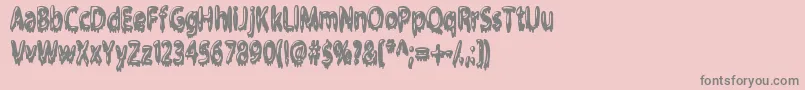 Gloop Font – Gray Fonts on Pink Background