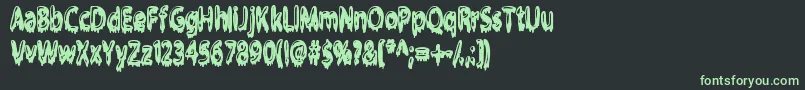 Gloop-Schriftart – Grüne Schriften auf schwarzem Hintergrund