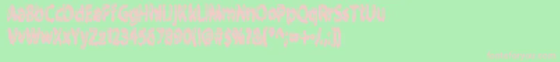 Gloop Font – Pink Fonts on Green Background