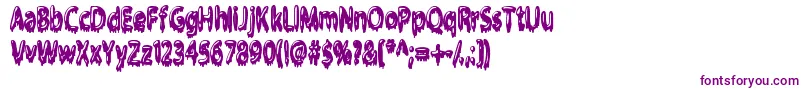 Gloop Font – Purple Fonts on White Background