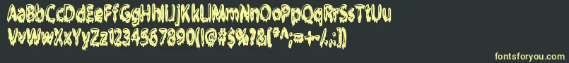 Gloop Font – Yellow Fonts on Black Background