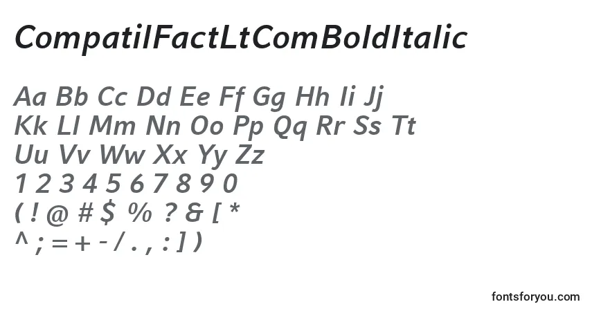 characters of compatilfactltcombolditalic font, letter of compatilfactltcombolditalic font, alphabet of  compatilfactltcombolditalic font