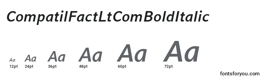 sizes of compatilfactltcombolditalic font, compatilfactltcombolditalic sizes