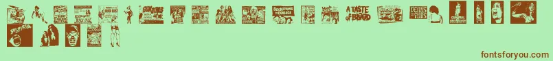fuente Bmovie – Fuentes Marrones Sobre Fondo Verde