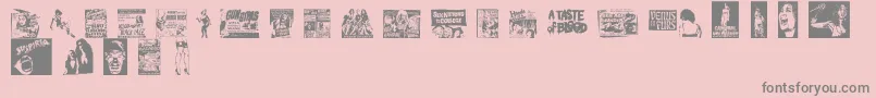 Bmovie Font – Gray Fonts on Pink Background