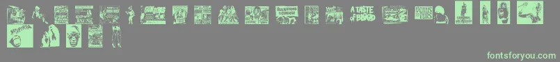 Más sobre la fuente Bmovie fuente Bmovie – Fuentes Verdes Sobre Fondo Gris
