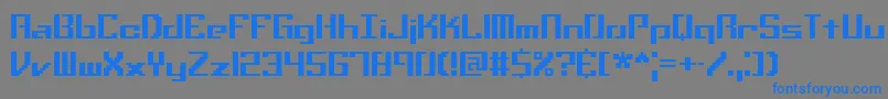 Setbackt Font – Blue Fonts on Gray Background