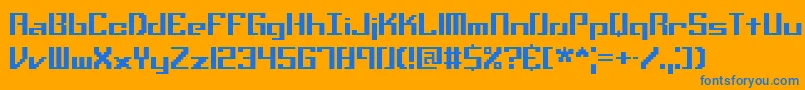 Шрифт Setbackt – синие шрифты на оранжевом фоне