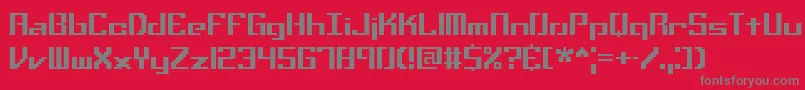 フォントSetbackt – 赤い背景に灰色の文字