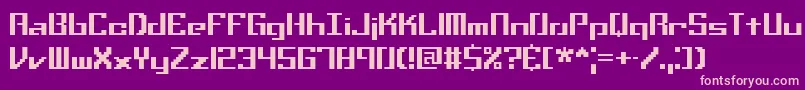 Setbackt Font – Pink Fonts on Purple Background