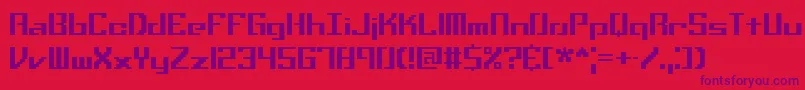 Setbackt Font – Purple Fonts on Red Background