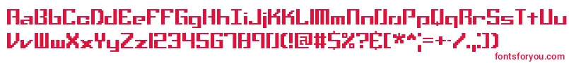 Setbackt Font – Red Fonts on White Background