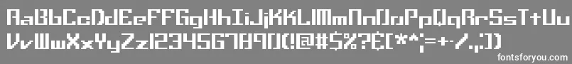 フォントSetbackt – 灰色の背景に白い文字