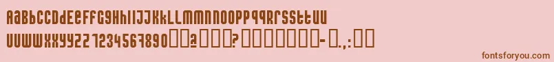 Caseconected Font – Brown Fonts on Pink Background