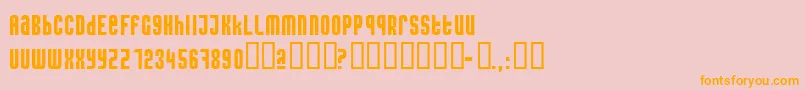 Caseconected Font – Orange Fonts on Pink Background