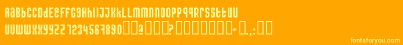 Caseconected Font – Yellow Fonts on Orange Background