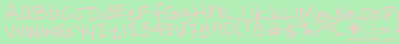 ChipsSalsa Font – Pink Fonts on Green Background