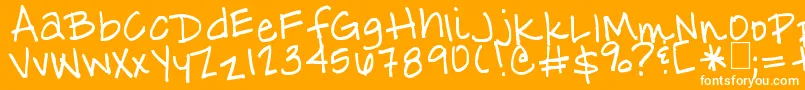 ChipsSalsa Font – White Fonts on Orange Background