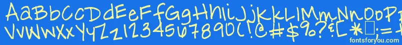 ChipsSalsa Font – Yellow Fonts on Blue Background