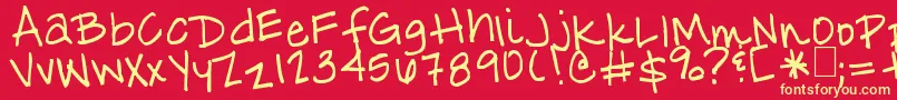 ChipsSalsa Font – Yellow Fonts on Red Background