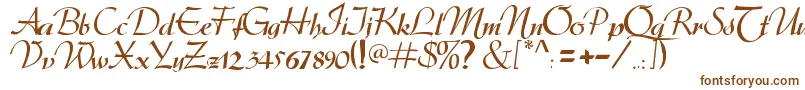 TheQueenz Font – Brown Fonts on White Background