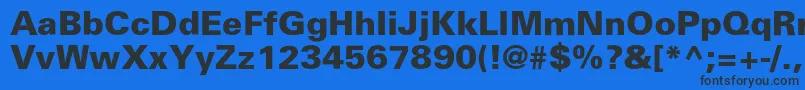 Шрифт Partnerextrabold – чёрные шрифты на синем фоне
