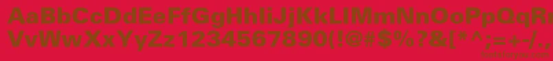 Partnerextrabold Font – Brown Fonts on Red Background
