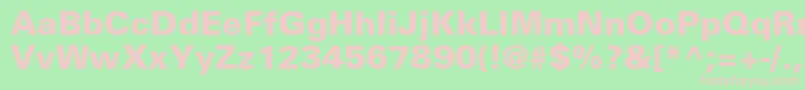 Шрифт Partnerextrabold – розовые шрифты на зелёном фоне