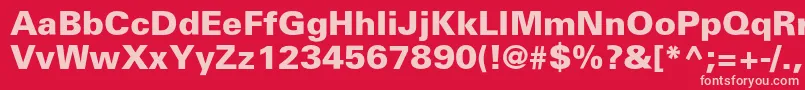 Partnerextrabold Font – Pink Fonts on Red Background