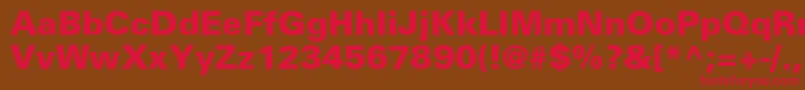 Partnerextrabold Font – Red Fonts on Brown Background