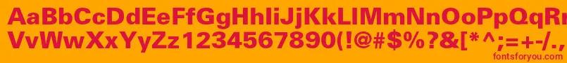Partnerextrabold Font – Red Fonts on Orange Background