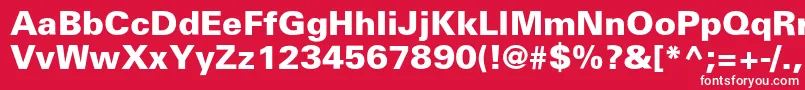 Partnerextrabold Font – White Fonts on Red Background